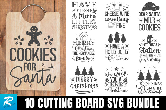 Cutting Board Christmas Quotes SVG Bundle SVG Regulrcrative 