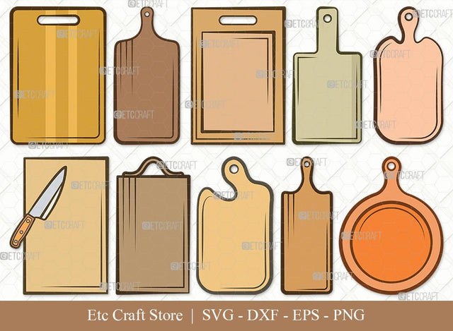 Cutting Board Clipart SVG Cut File | Kitchen Board Svg | Cutting Boards With Handle Svg | Kitchen Cutting Board Svg | Cooking Board Svg | Cutting Board Svg Bundle SVG ETC Craft 