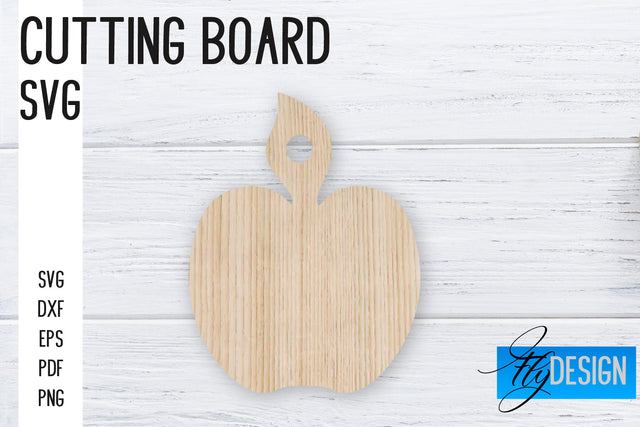 Cutting Board Laser Cut SVG | Kitchen SVG Design | CNC files SVG Fly Design 