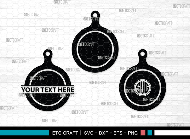 Cutting Board Monogram SVG | Kitchen Board Svg | Cutting Boards With Handle Svg | Kitchen Cutting Board Svg | Cooking Board Svg | Cutting Board Monogram SVG ETC Craft 