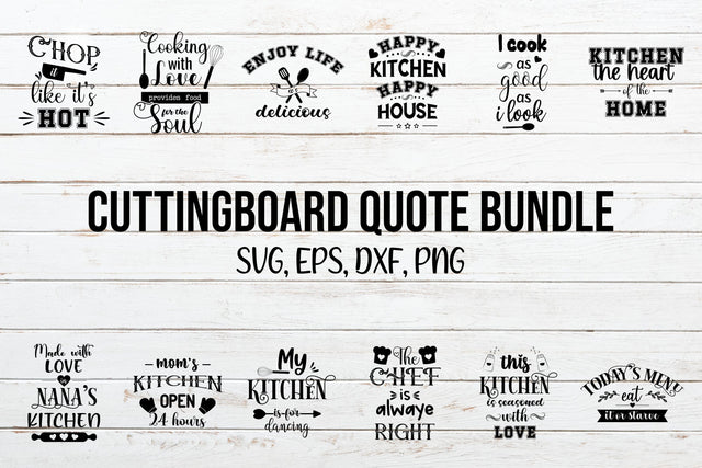 Cutting board Quote svg bundle SVG SmmrDesign 