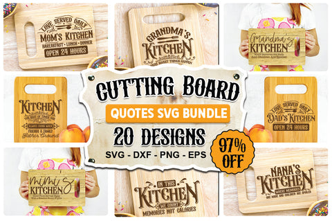 Cutting Board Quotes SVG Bundle SVG fokiira 