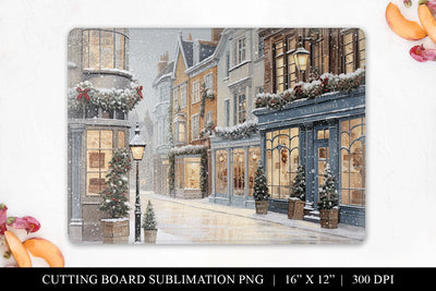 Cutting Board Sublimation Design, Rustic Christmas Sublimation BijouBay 