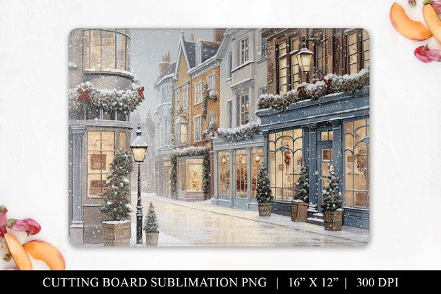 Cutting Board Sublimation Design, Rustic Christmas Sublimation BijouBay 