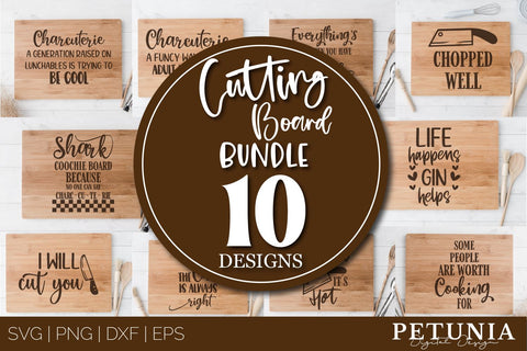 Cutting Board SVG Bundle | Funny Kitchen SVG SVG Petunia Digital Design 