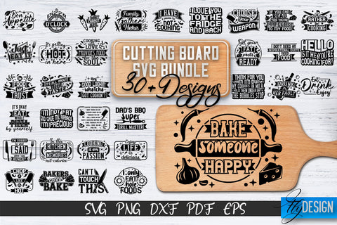 Cutting Board SVG Bundle | Kitchen Design SVG | Funny Quotes SVG Fly Design 