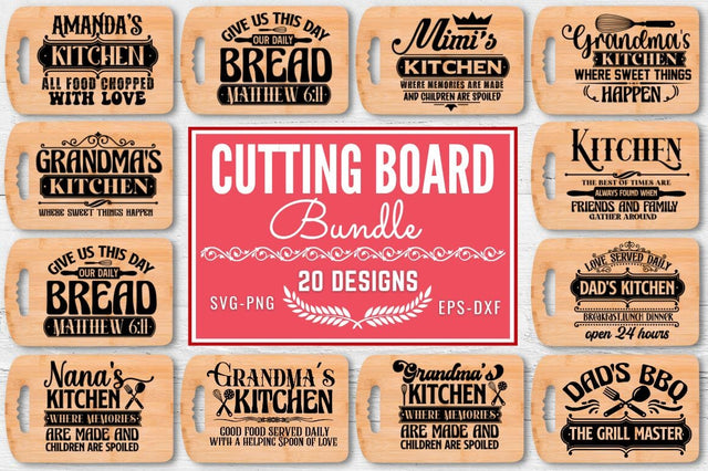 Cutting Board SVG Bundle SVG DESIGNISTIC 