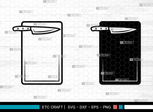 Cutting Board SVG, Cooking Board Svg, Chopping Board Svg, Kitchen Board Svg, Cutting Board And Knife Svg, Cutting Board SVG ETC Craft 