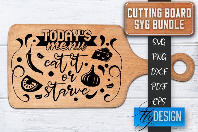 Cutting Board SVG | Kitchen Quotes SVG | Cutting Board Sayings SVG SVG Fly Design 