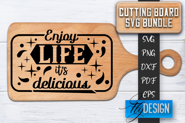 Cutting Board SVG | Kitchen Quotes SVG | Cutting Board Sayings SVG SVG Fly Design 