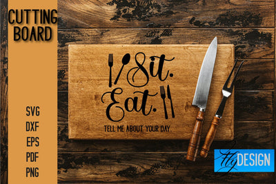 Cutting Board SVG | Kitchen Quotes SVG | Kitchen Sayings SVG SVG Fly Design 