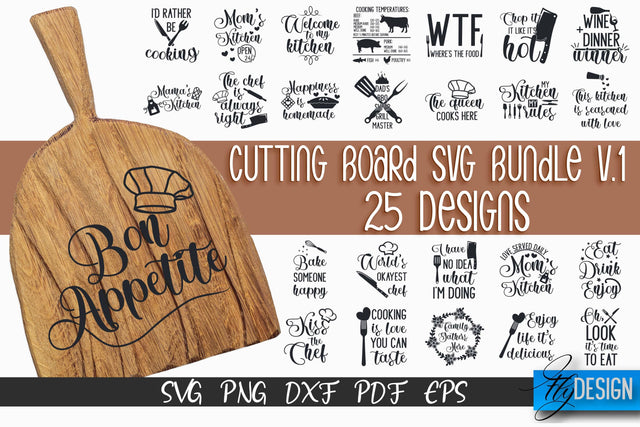 Cutting Board SVG | Kitchen Quotes SVG | Kitchen Sayings SVG SVG Fly Design 