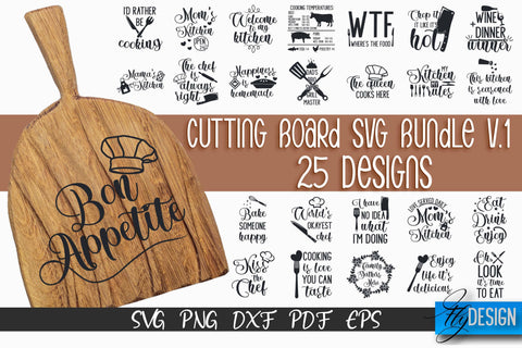 Cutting Board SVG | Kitchen Quotes SVG | Kitchen Sayings SVG SVG Fly Design 