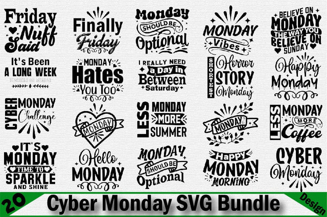 Cyber Monday SVG Desin Bundle SVG SVGArt 