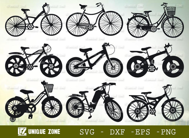 Cycle SVG Bundles | Bicycle Svg | Bike Svg | Cycling svg | Sport svg | Bicycle With Basket Svg | SVG Unique Zone 
