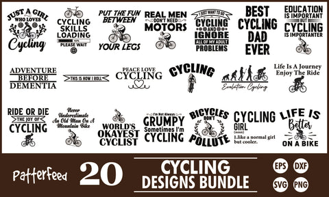 Cycling SVG Designs Bundle SVG PatternFeed8 