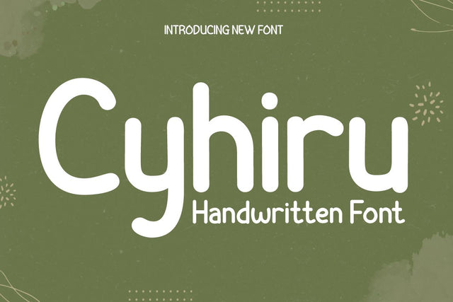 Cyhiru | Handwritten Display Font twinletter 