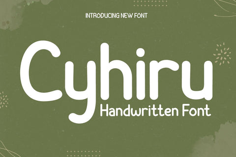 Cyhiru | Handwritten Display Font twinletter 