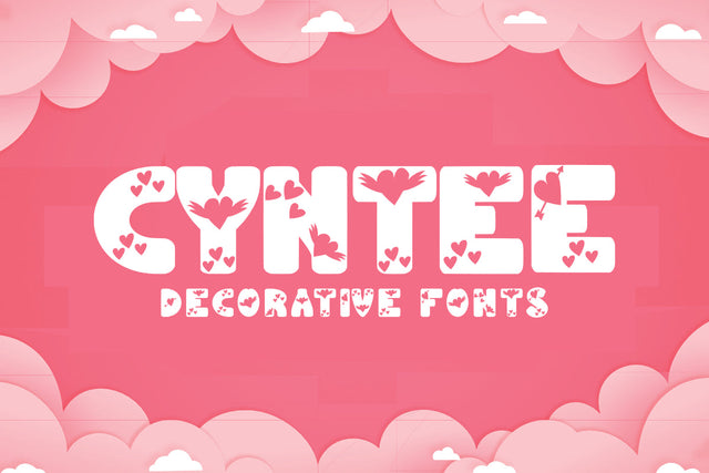 Cyntee Decorative Fonts Font Masyafi Studio 