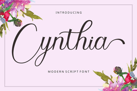 Cynthia Script Font Rotterlab studio 