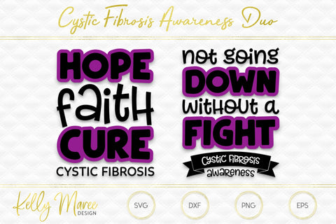Cystic Fibrosis Awareness Cut File Duo Kelly Maree Design 