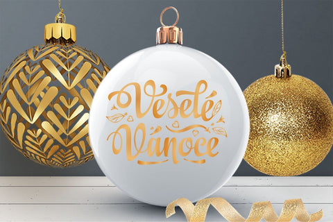 Czech Christmas Vesele Vanoce svg Christmas lettering Congratulations in Slavic Happy Christmas SVG Zoya Miller 