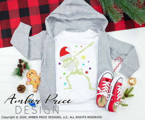 Dabbing Santa SVG PNG DXF | Kid's Christmas SVG | Festive Holiday Shirt SVGs SVG Amber Price Design 