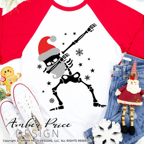 Dabbing Santa SVG PNG DXF | Kid's Christmas SVG | Festive Holiday Shirt SVGs SVG Amber Price Design 