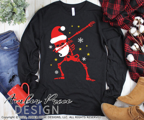 Dabbing Santa SVG PNG DXF | Kid's Christmas SVG | Festive Holiday Shirt SVGs SVG Amber Price Design 