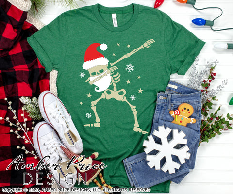 Dabbing Santa SVG PNG DXF | Kid's Christmas SVG | Festive Holiday Shirt SVGs SVG Amber Price Design 