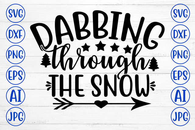 DABBING THROUGH THE SNOW SVG Cut File SVG Syaman 