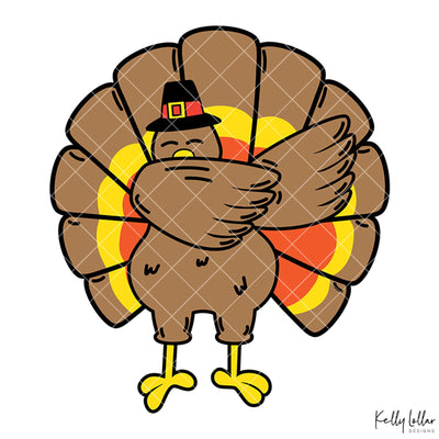 Dabbing Turkey SVG Kelly Lollar Designs 