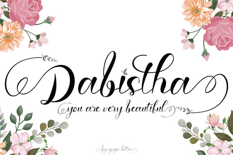 Dabistha Font Prasetya Letter 