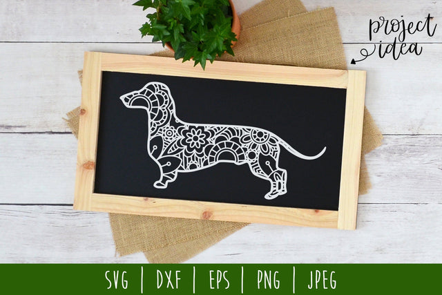 Dachschund Mandala Zentangle SVG SavoringSurprises 