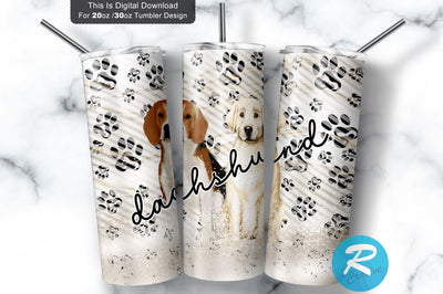 Dachshund Dog 20 oz / 30 oz Tumbler PNG Sublimation Regulrcrative 