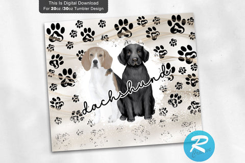 Dachshund Dog 20 oz / 30 oz Tumbler PNG Sublimation Regulrcrative 