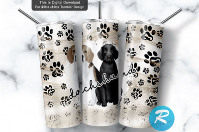 Dachshund Dog 20 oz / 30 oz Tumbler PNG Sublimation Regulrcrative 