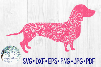 Dachshund | Dog Mandala SVG Wispy Willow Designs 