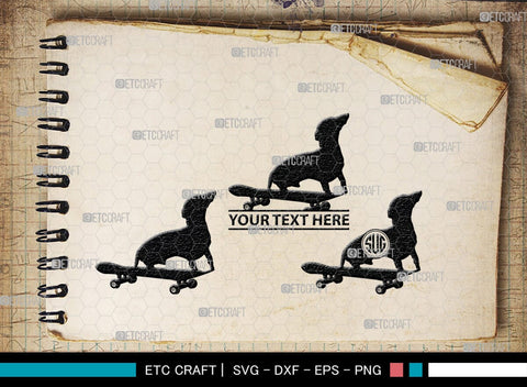 Dachshund Dog Monogram, Dachshund Dog Silhouette, Dachshund Dog SVG, Dachshund Svg, Dog Svg, SB00249 SVG ETC Craft 