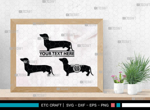 Dachshund Dog Monogram, Dachshund Dog Silhouette, Dachshund Dog SVG, Dachshund Svg, Dog Svg, SB00249 SVG ETC Craft 