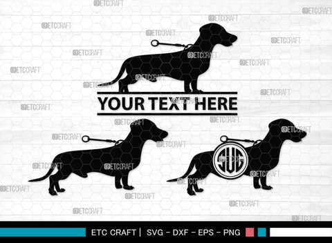 Dachshund Dog Monogram, Dachshund Dog Silhouette, Dachshund Dog SVG, Dachshund Svg, Dog Svg, SB00249 SVG ETC Craft 