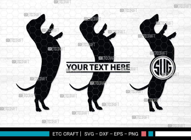 Dachshund Dog Monogram, Dachshund Dog Silhouette, Dachshund Dog SVG, Dachshund Svg, Dog Svg, SB00249 SVG ETC Craft 