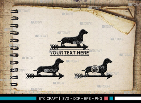 Dachshund Dog Monogram, Dachshund Dog Silhouette, Dachshund Dog SVG, Dachshund Svg, Dog Svg, SB00249 SVG ETC Craft 