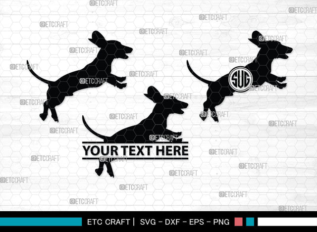 Dachshund Dog Monogram, Dachshund Dog Silhouette, Dachshund Dog SVG, Dachshund Svg, Dog Svg, SB00249 SVG ETC Craft 
