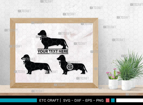 Dachshund Dog Monogram, Dachshund Dog Silhouette, Dachshund Dog SVG, Dachshund Svg, Dog Svg, SB00249 SVG ETC Craft 