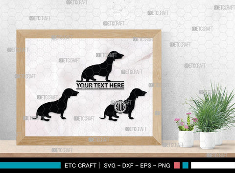 Dachshund Dog Monogram, Dachshund Dog Silhouette, Dachshund Dog SVG, Dachshund Svg, Dog Svg, SB00249 SVG ETC Craft 