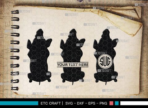 Dachshund Dog Monogram, Dachshund Dog Silhouette, Dachshund Dog SVG, Dachshund Svg, Dog Svg, SB00249 SVG ETC Craft 