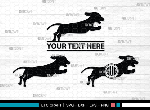 Dachshund Dog Monogram, Dachshund Dog Silhouette, Dachshund Dog SVG, Dachshund Svg, Dog Svg, SB00249 SVG ETC Craft 