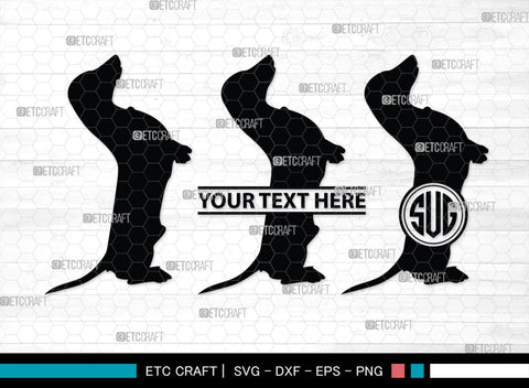 Dachshund Dog Monogram, Dachshund Dog Silhouette, Dachshund Dog SVG, Dachshund Svg, Dog Svg, SB00249 SVG ETC Craft 