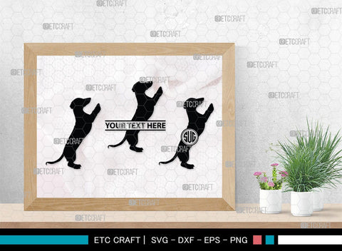 Dachshund Dog Monogram, Dachshund Dog Silhouette, Dachshund Dog SVG, Dachshund Svg, Dog Svg, SB00249 SVG ETC Craft 